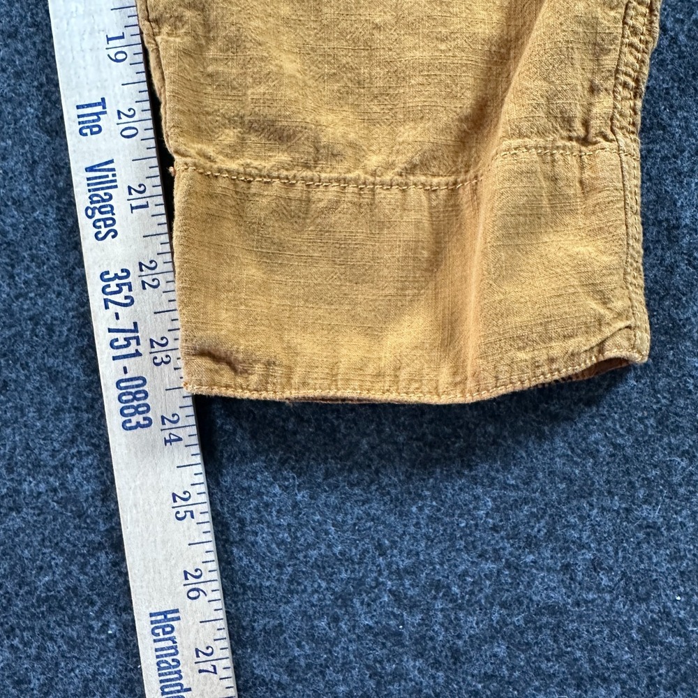 Anthropologie Pants Womens XS Petite Khaki High Rise Paperbag Pull On Ankle - Picture 4 of 9